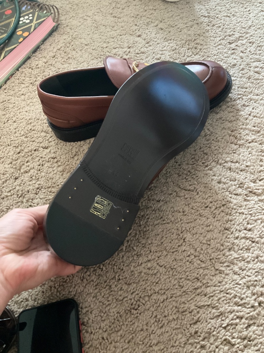 Roberto Cavalli Logo Bit Loafer in brown leather - Picture 9 of 9